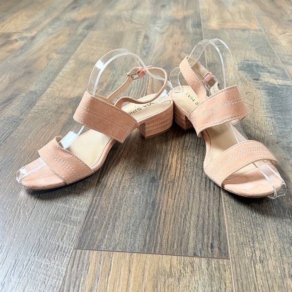 Via Spiga Shoes - Via Spiga Sunday Church Shoes soft pastel pink suede low height sandals 7.5
